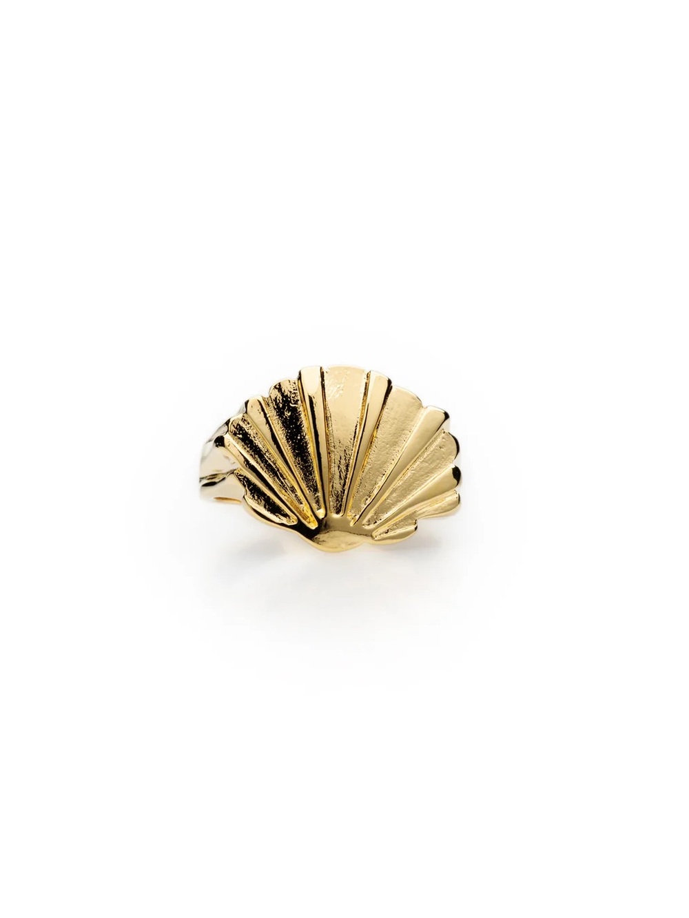 Size 6 - Gold Shell Ring - Women Jewelry